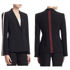 Cinq à Sept Black Blazer with Red and White Accents